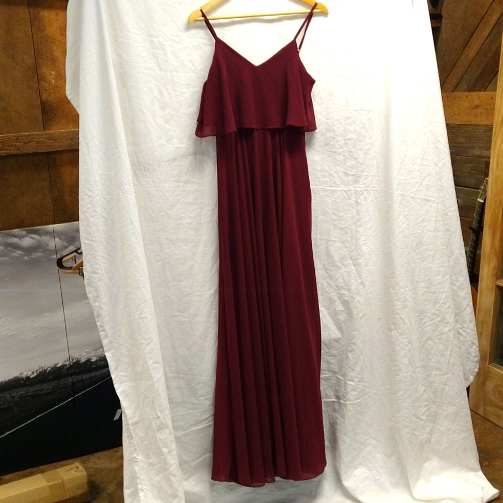 Lulus • burgundy bridesmaid dress